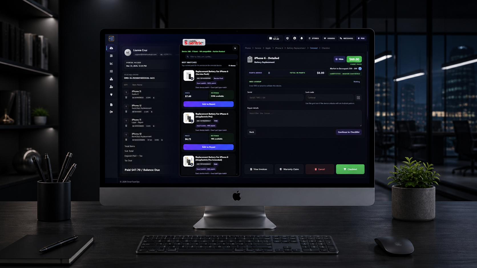 SmartTaskOps portal update screenshot
